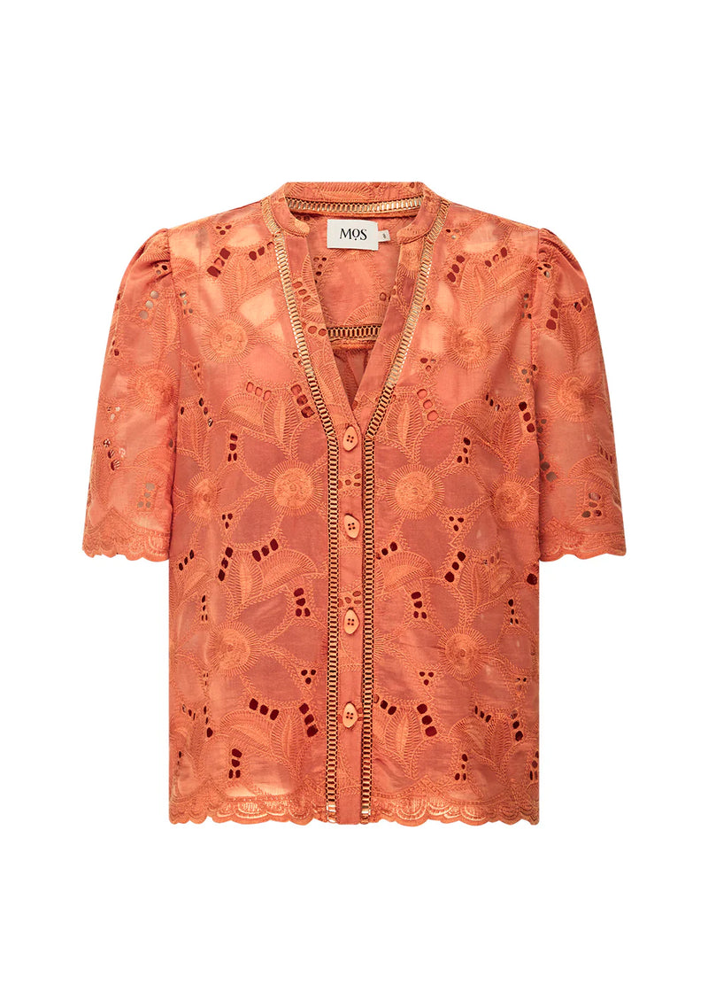 LORETTA SHIRT in Hibiscus from MOS The Label