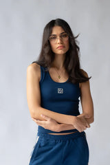 MIO TANK in Estate Blue by Araminta James