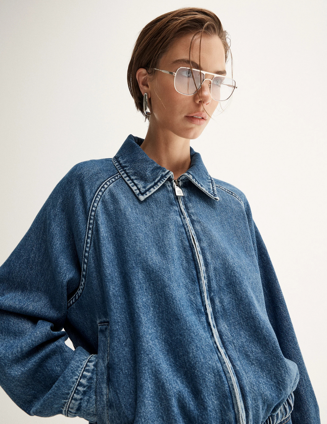 ADDISON DENIM JACKET in Dark Indigo by Elka Collective