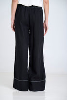 STRAIGHT LINEN PANTS in Black by Sita Murt
