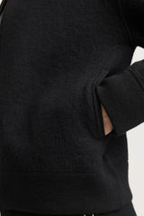 WOOL BOMBER JACKET | Black