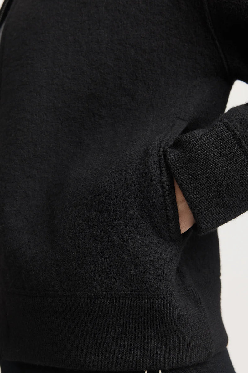 WOOL BOMBER JACKET | Black