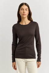 CREW MERINO TEE in Date by Toorallie