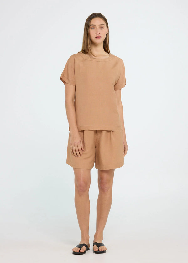 ELYSE TOP in Biscuit by Pippa Ridley