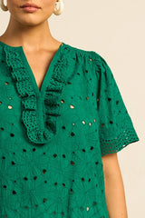 VANTAGE TOP in Emerald from Zoe Kratzmann