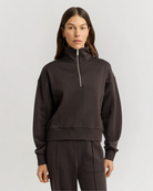LOUNGE CROPPED HALF ZIP | Date - Darling & Domain