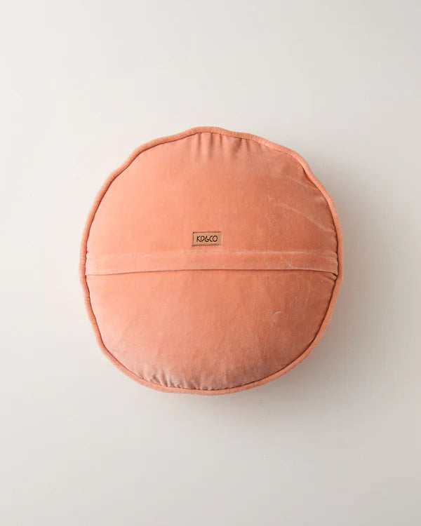 VELVET PEA CUSHION in Peach from the amazing range of Kip & Co