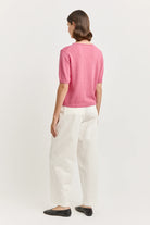 SHORT SLEEVE KNIT in Flamingo by Toorallie at Darling & Domain