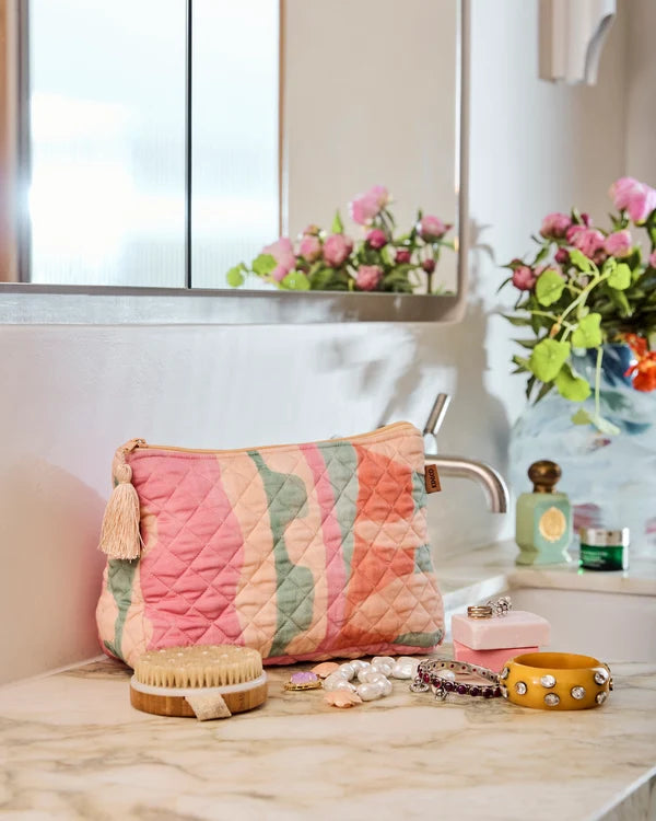 QUILTED COTTON TOILETRY PURSE in Sun Soaked from the amazing range of Kip & Co products