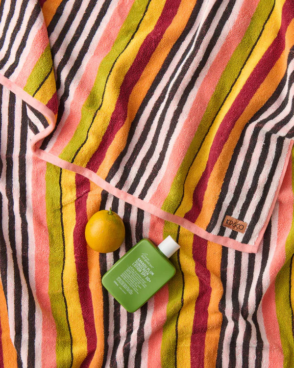 TERRY BEACH TOWEL in Casablanca Stripe from the amazing range of Kip & Co