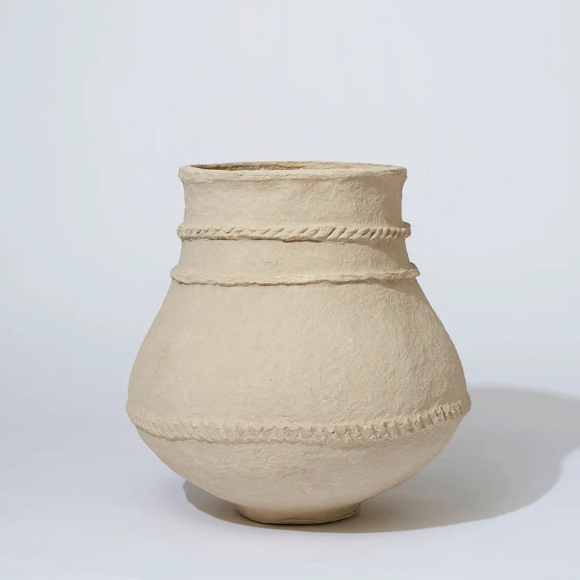COTTON MACHE ROPE VESSEL in Honey from Marmoset Found