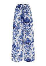 Mos The Label Adriana Pant in blue floral available at Darling and Domain