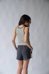 MIO TANK in Noir Stripe by Araminta James