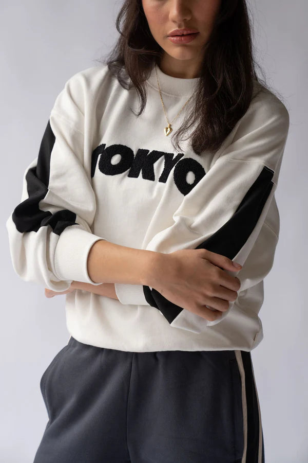 TOKYO SWEATSHIRT in Warm White by Araminta James