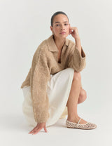Amia Flat in Cream by La Tribe