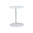 APERTO ALI ROUND SIDE TABLE in White by GlobeWest at Darling & Domain