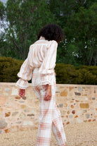 HARPER PANT in Peony + Antique Plaid from Aston Studio
