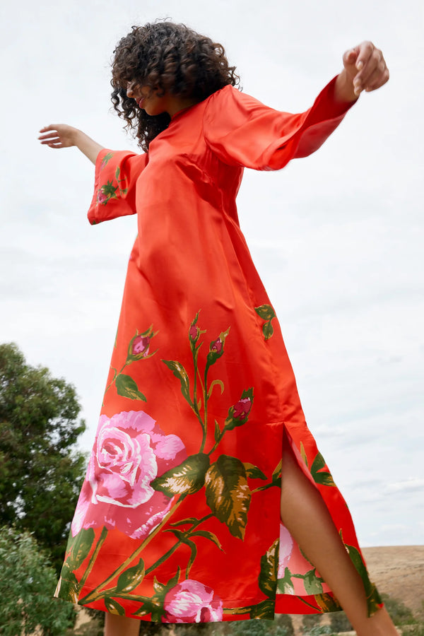 HEIDI DRESS in Ruby Rose from Aston Studio