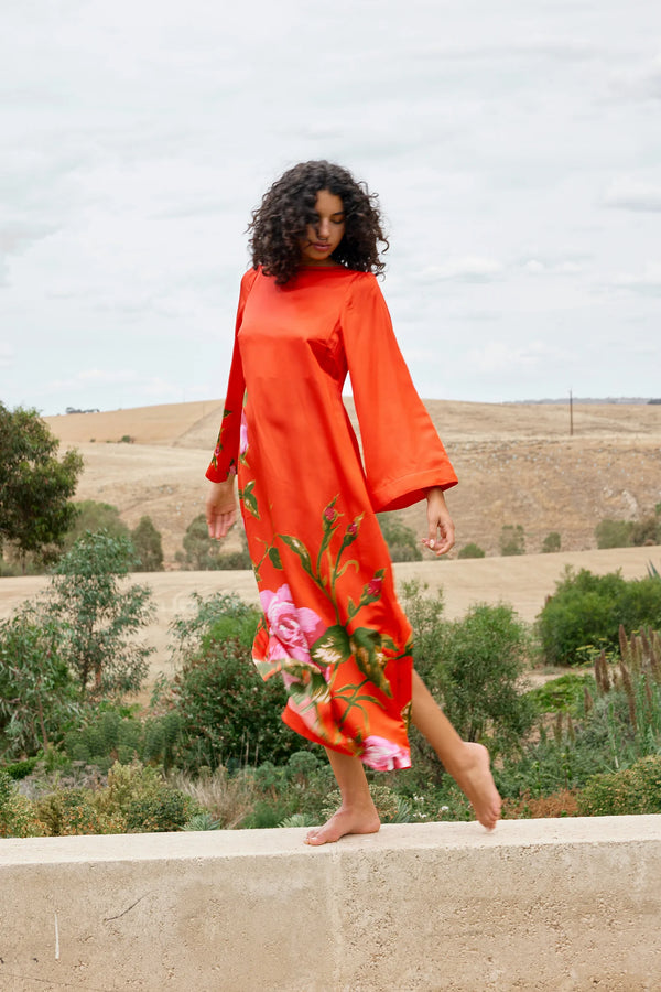 HEIDI DRESS in Ruby Rose from Aston Studio