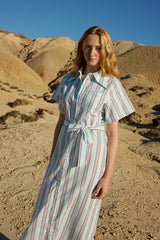 EDIE SHIRT DRESS | Blithe Cherry Stripe