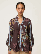 ASHER VISCOSE FAILLE SHIRT in Ember Vines by OnceWas