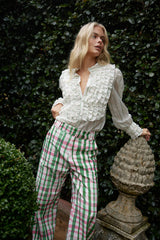 HARPER PANT in Forest Check from Aston Studio