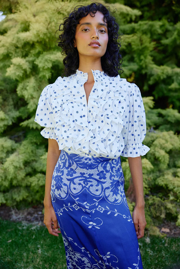 MAVIS BLOUSE in Antique Royal from Aston Studio