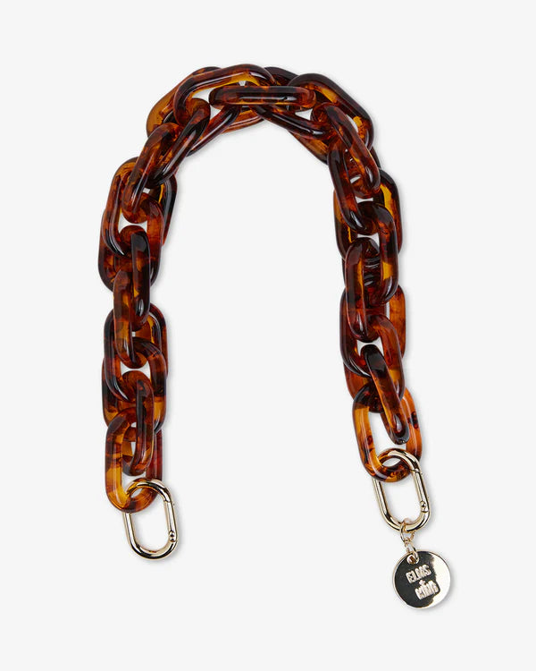 ACRYLIC CHAIN STRAP in Tortoise Shell by Elms and King