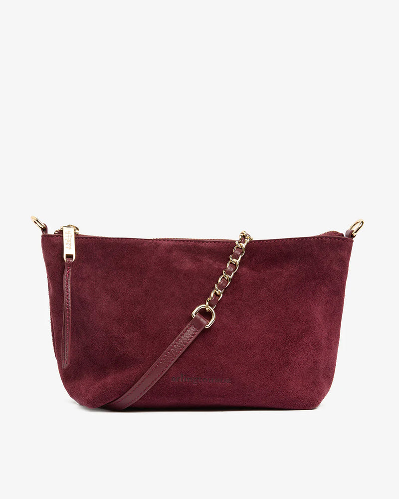 AGNES BAG in Burgundy Suede by ARLINGTON MILNE