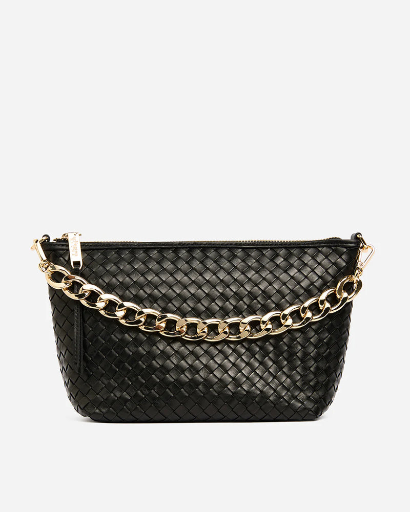 AGNES BAG in Black Weave by ARLINGTON MILNE