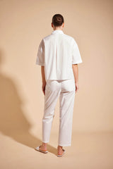 Alessandra POPPY PIMA COTTON SHIRT in White