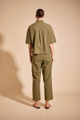 Alessandra POPPY PIMA COTTON SHIRT in Olive