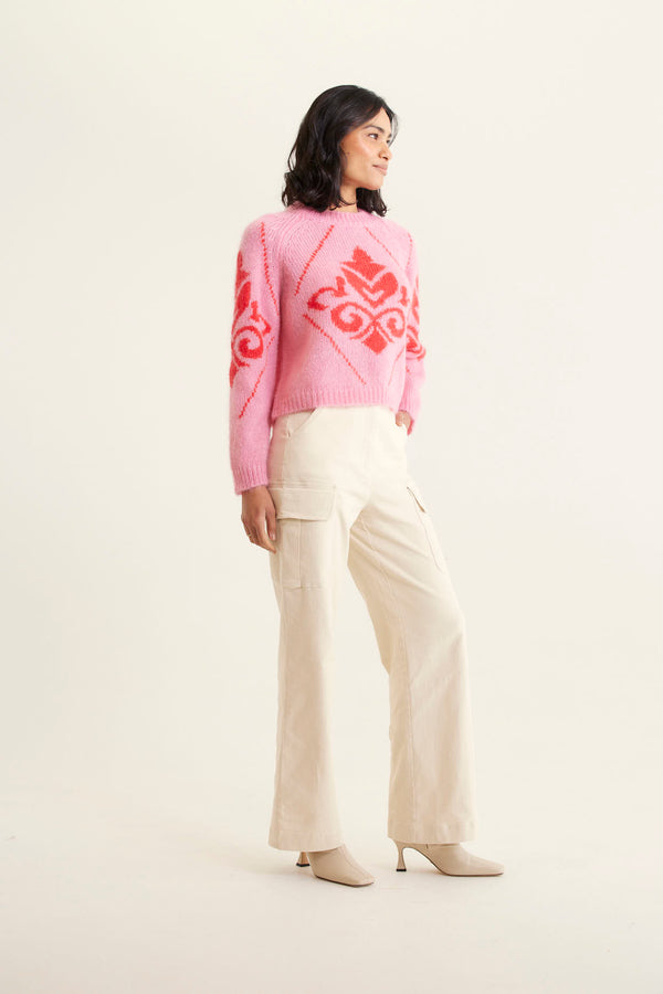 Alessandra BLEECKER SWEATER in Pink