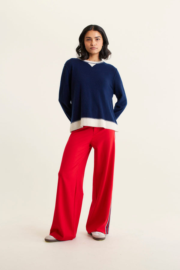 Alessandra BOYFRIEND SWEATER in Midnight Navy