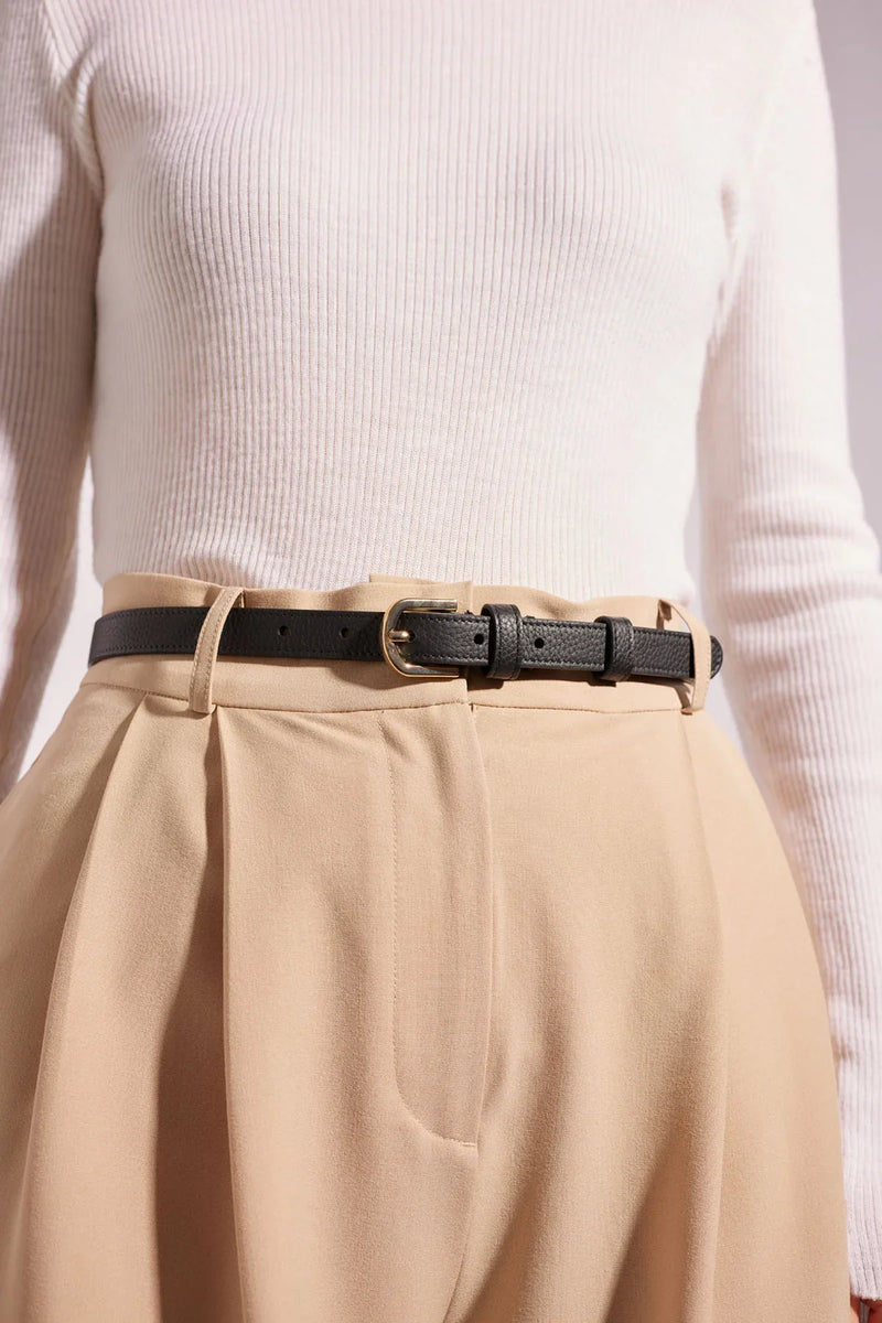 BERTIE LEATHER BELT | BLACK