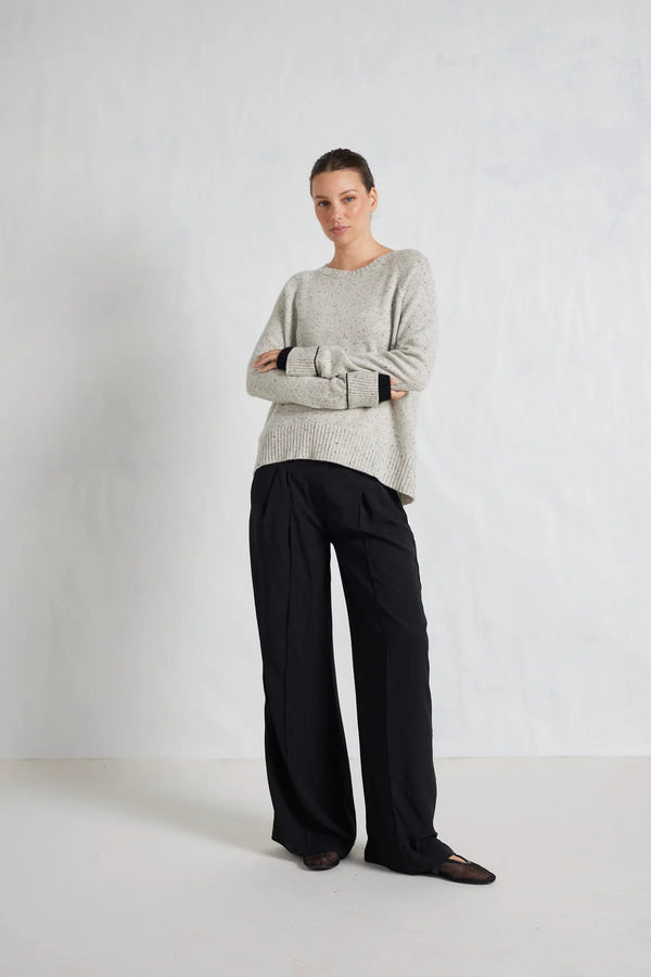 Alessandra Katerina Cashmere Sweater in Speckle available at Darling and Domain