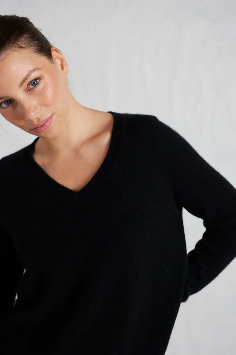 Alessandra Cashmere Sonny Sweater in Black available from Darling and Domain