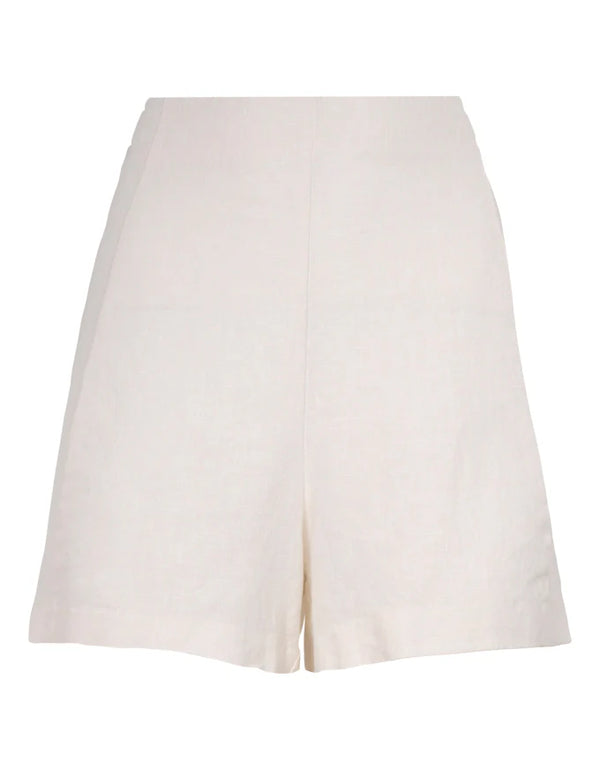 Alessandra ARLO LINEN SHORT in Ivory