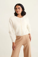 BRUSHED SYDNEY CARDIGAN  | Ivory