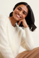 BRUSHED SYDNEY CARDIGAN  | Ivory