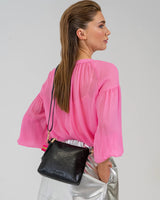 ALEXIS CROSSBODY BAG in Blush Snake by ARLINGTON MILNE