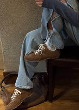 TB 56 SUEDE BROWN LEATHER SNEAKERS - Darling & Domain