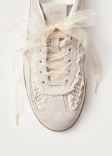 TB 490 CROCHET CREAM LEATHER SNEAKERS - Darling & Domain