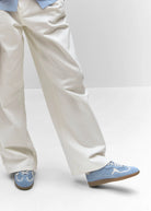 TB 490 RIFE CORNFLOWER BLUE CREAM LEATHER SNEAKERS - Darling & Domain