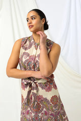 Amelia Midi Dress in Border Paisley by Kachel