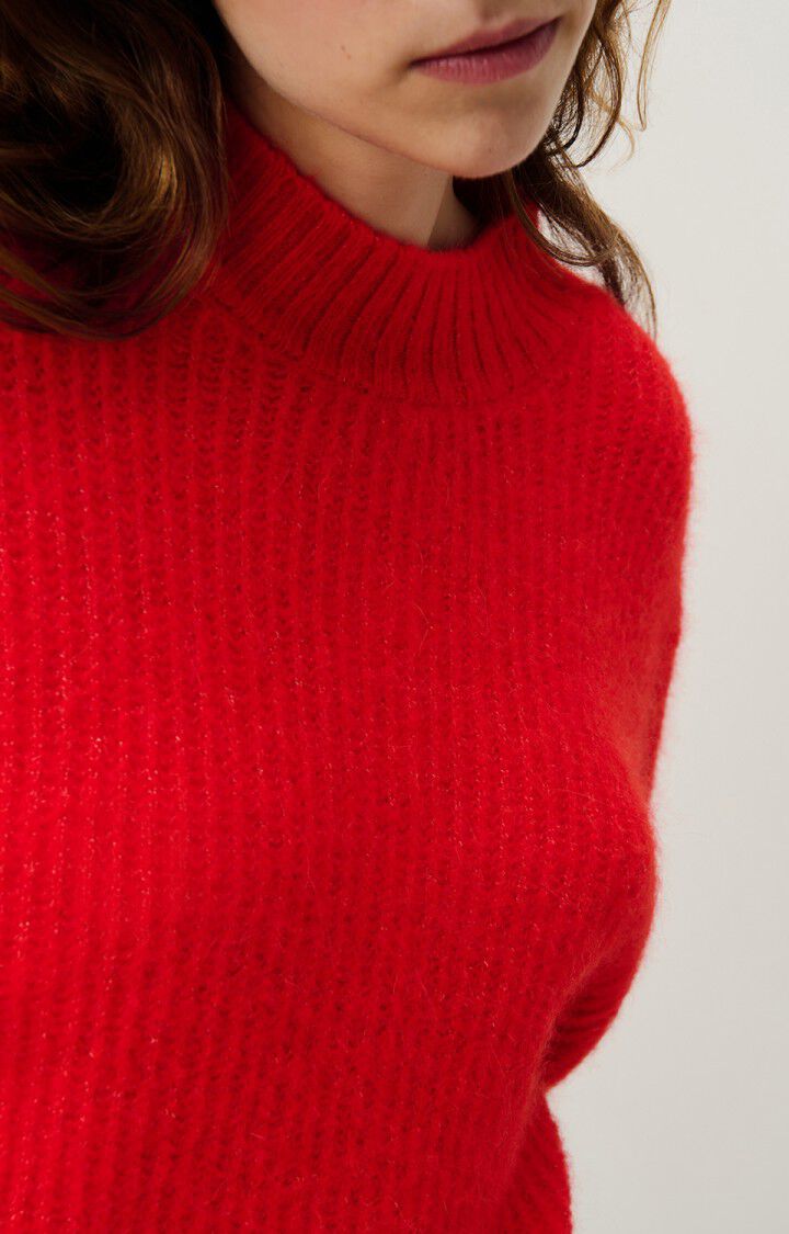 PULLOVER EAST18Q in Chilli Pepper Melange by American Vintage