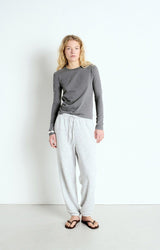 GAMIPY LONG SLEEVE TEE Gami28 in Steelt by American Vintage