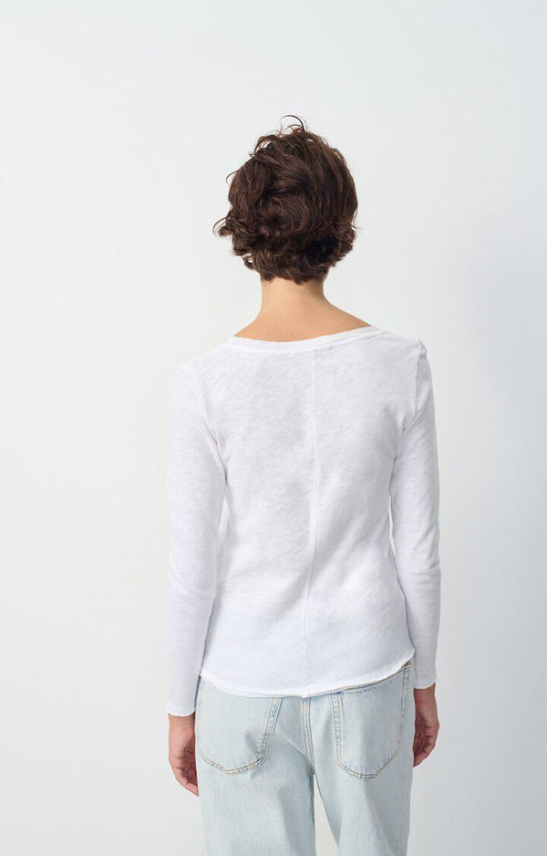 SONOMA LS V NECK TEE | White