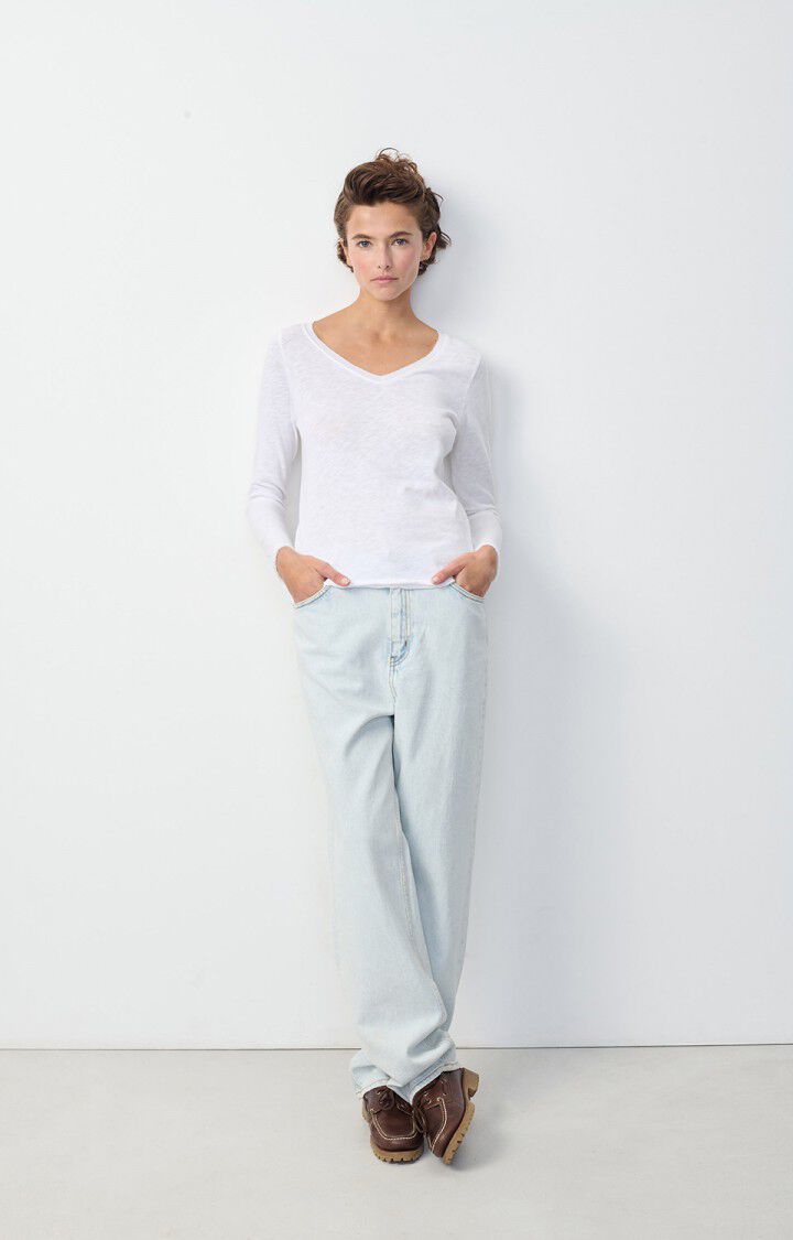 SONOMA LS V NECK TEE | White