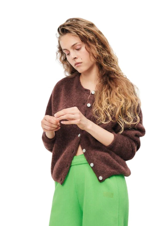 VITOW VITO19E CARDIGAN | Choco Black Melange